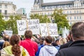 TRAFALGAR SQUARE, LONDON/ENGLAND- 26 September 2020: Protesters at the `We do not consent` rally