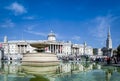 Trafalgar square london summer day uk Royalty Free Stock Photo