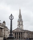 Trafalgar square national gallery, London February 2019 Royalty Free Stock Photo