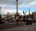 Trafalgar Square, National Gallery street view, London Royalty Free Stock Photo