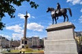 Trafalgar Square with Nelson`s Column, London Royalty Free Stock Photo