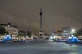 Trafalgar Square and Nelson's Column in the evening. Royalty Free Stock Photo