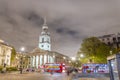 Trafalgar Square at night, London