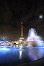 Trafalgar Square night moon Royalty Free Stock Photo