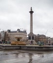 Trafalgar square national gallery, London February 2019 Royalty Free Stock Photo