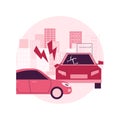 Traffic accident abstract concept vector illustration.