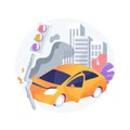 Traffic accident abstract concept vector illustration.