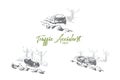 Traffic accident - broken cars at traffic accidents outdoors vector concept set
