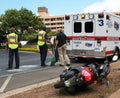 Traffic accident involving a moped