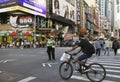 Traffic agent uses humor to brighten NYC while working Royalty Free Stock Photo