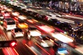 Traffic in Bangkok by night Royalty Free Stock Photo