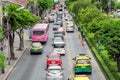 Traffic in Bangkok Thailand.