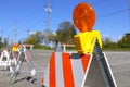 Traffic Barricade lamp Royalty Free Stock Photo