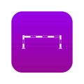 Traffic barrier icon digital purple