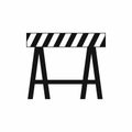 Traffic barrier icon, simple style Royalty Free Stock Photo