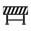 Traffic barrier icon, simple style Royalty Free Stock Photo