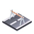 Traffic Barrier Illustration