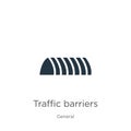 Traffic barriers icon vector. Trendy flat traffic barriers icon from general collection isolated on white background. Vector Royalty Free Stock Photo
