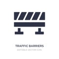 traffic barriers icon on white background. Simple element illustration from General concept Royalty Free Stock Photo