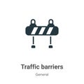 Traffic barriers vector icon on white background. Flat vector traffic barriers icon symbol sign from modern general collection for