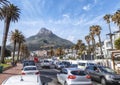 Traffic and beach, Camps Bay Cape Town