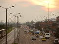 Traffic in Bogota, Colombia.