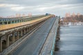 The traffic bridge in Kiev Royalty Free Stock Photo