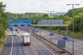 Traffic on the British motorway M5: West Bromwich,Birmingham,Uk