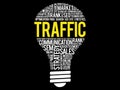 TRAFFIC bulb word cloud Royalty Free Stock Photo
