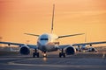 Traffic at busy airport