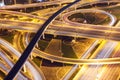 Traffic on a busy intersection on Sheikh Zayed highway Royalty Free Stock Photo