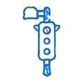 traffic camera flat icon doodle illustration Royalty Free Stock Photo
