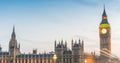 Traffic car lights and Westminster Bridge with Big Ben on background - London Royalty Free Stock Photo