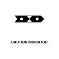 traffic caution indicator icon. Element of railway signs for mobile concept and web apps. Detailed traffic caution indicator icon