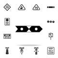 traffic caution indicator icon. Railway Warnings icons universal set for web and mobile