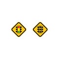 Traffic sign icon vector design symbol Royalty Free Stock Photo