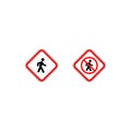 Traffic sign icon vector design symbol Royalty Free Stock Photo