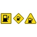 Gas stations traffic sign icon vector design symbol Royalty Free Stock Photo