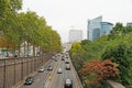 Traffic in the center of Brussels Royalty Free Stock Photo