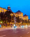 Traffic central Khreshchatyk street, Kiev