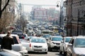 Traffic on the central road of Vladivostok