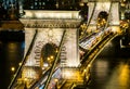 Traffic on Chain Bridge in Budapest Royalty Free Stock Photo