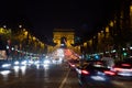 Traffic in the champ elysees,Paris ,France Royalty Free Stock Photo
