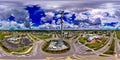 Traffic circle and cell tower Everglades City Florida Royalty Free Stock Photo