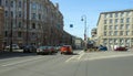 Traffic in the city centre. 15 June 2016 in Saint Petersburg, Russia Royalty Free Stock Photo