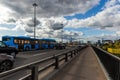 Traffic in the city during the day. Leningradskoye highway. Moscow. Russia