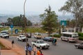 traffic in the city of Kigali Rwanda Royalty Free Stock Photo