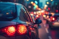 traffic in the city. midnight blurry traffic jam background Royalty Free Stock Photo