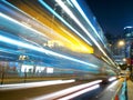 Traffic in City at Night Royalty Free Stock Photo