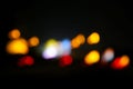 traffic in the city night Circular colorful bokeh light, abstract blur defocused background. Royalty Free Stock Photo